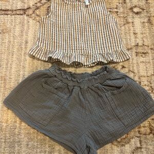 Rylee + Cru Striped Textured Top